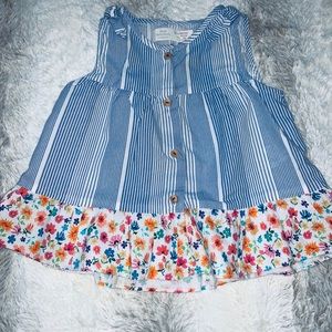 Zara Baby Girl Striped Button Down Top